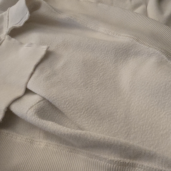 Aerie Oversized Crewneck Sweatshirt Size M Colour White 100% Cotton - Picture 15 of 15